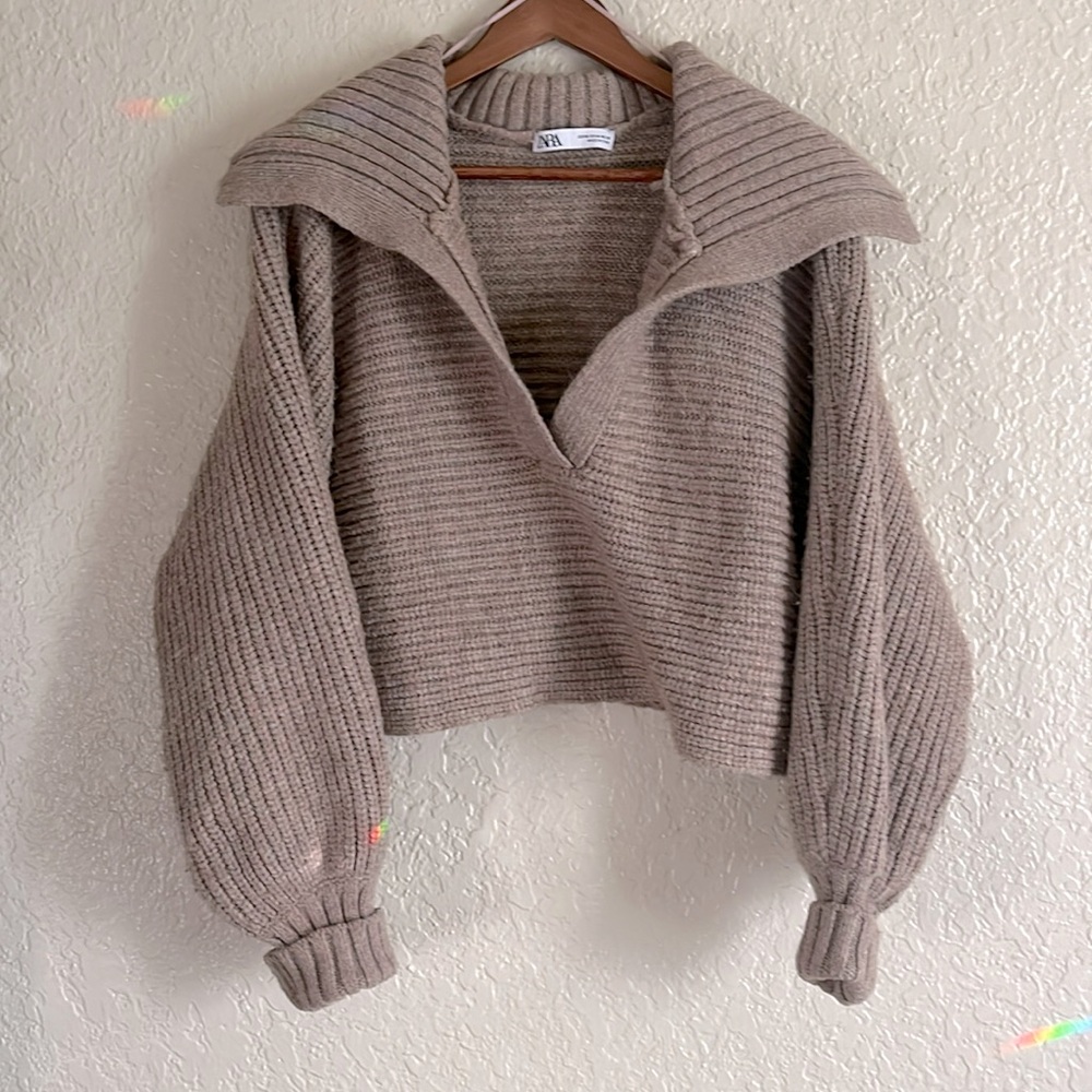 Zara Crop oversized Sweater
